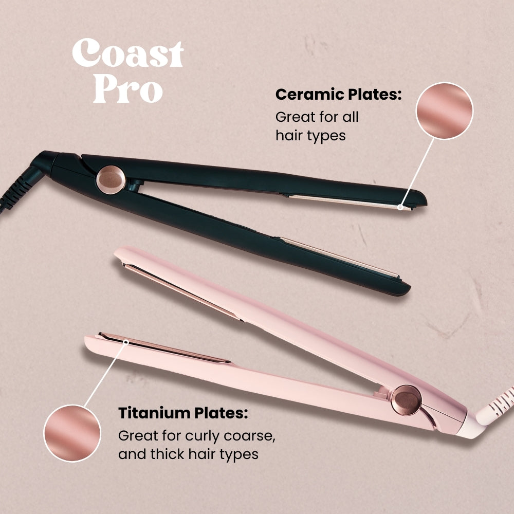 LAST CHANCE! Coast Pro Ceramic Flat Iron - Pink Glitter