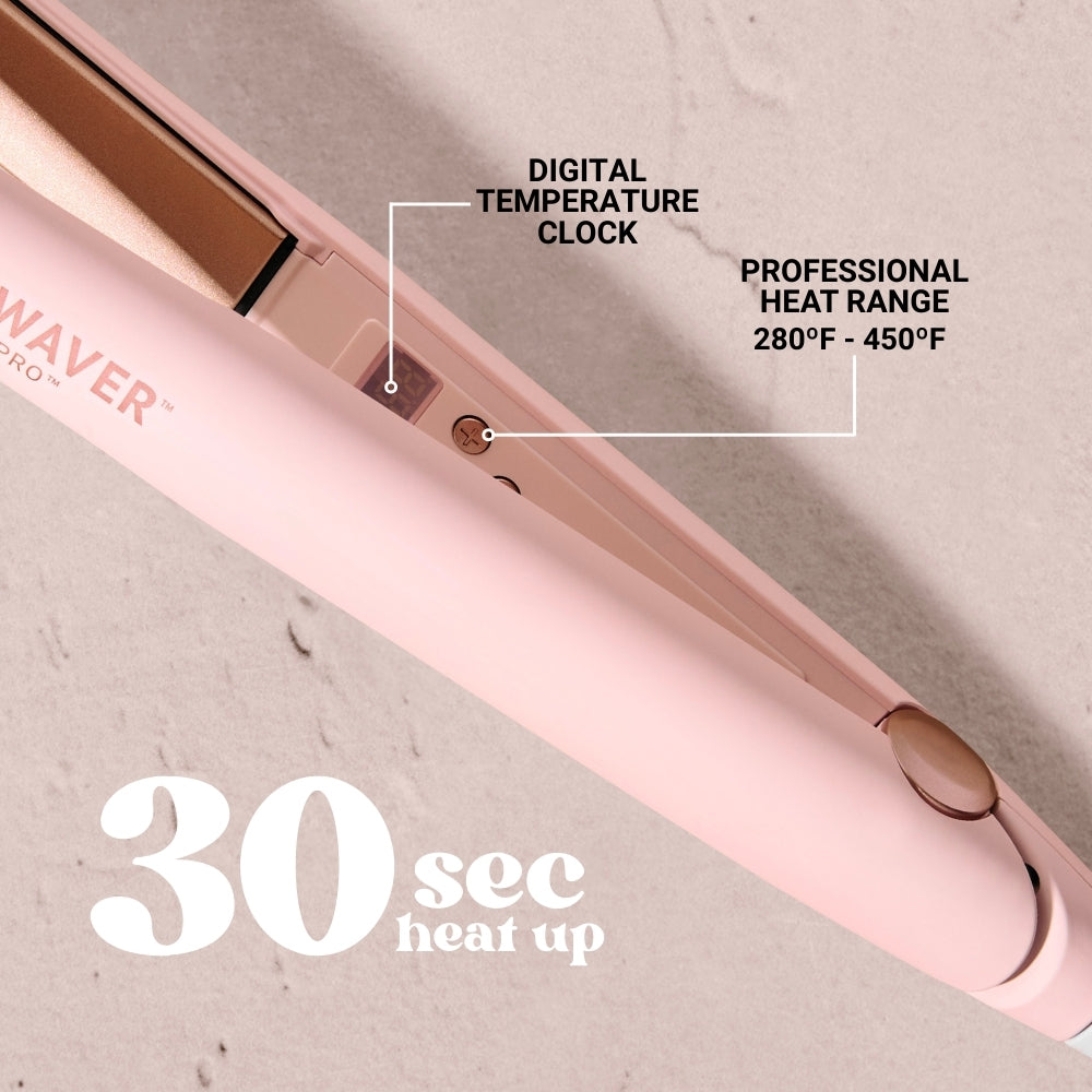 LAST CHANCE! Coast Pro Ceramic Flat Iron - Pink Glitter
